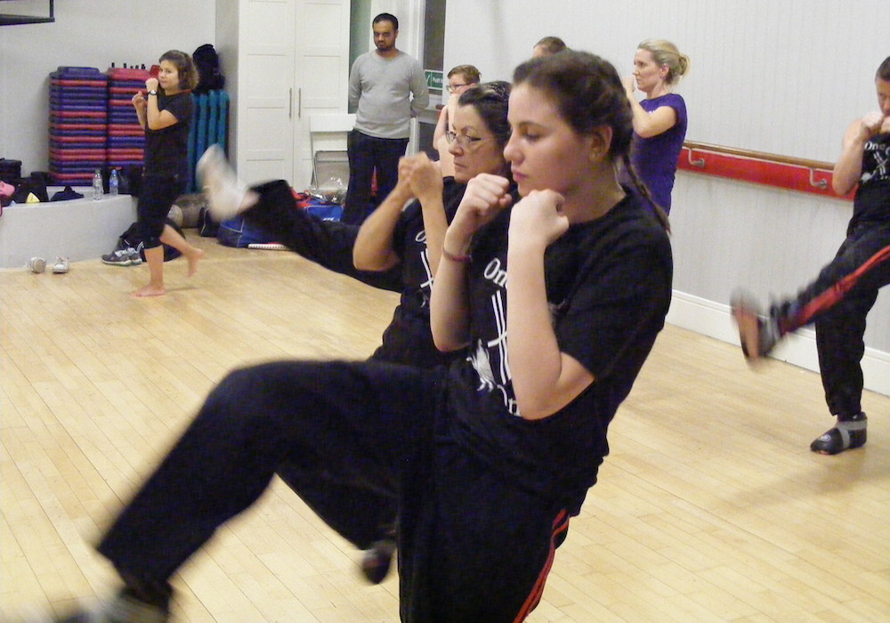 The Olympus Richmond Gym Class practices Kicking